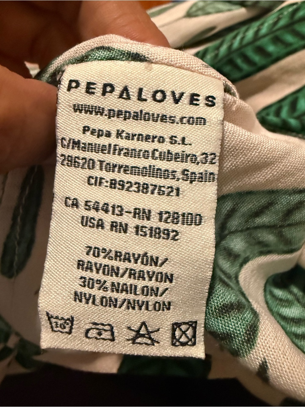 PEPALOVES Green Leaf Print A-Line Skirt - Women - Picture 7 of 8